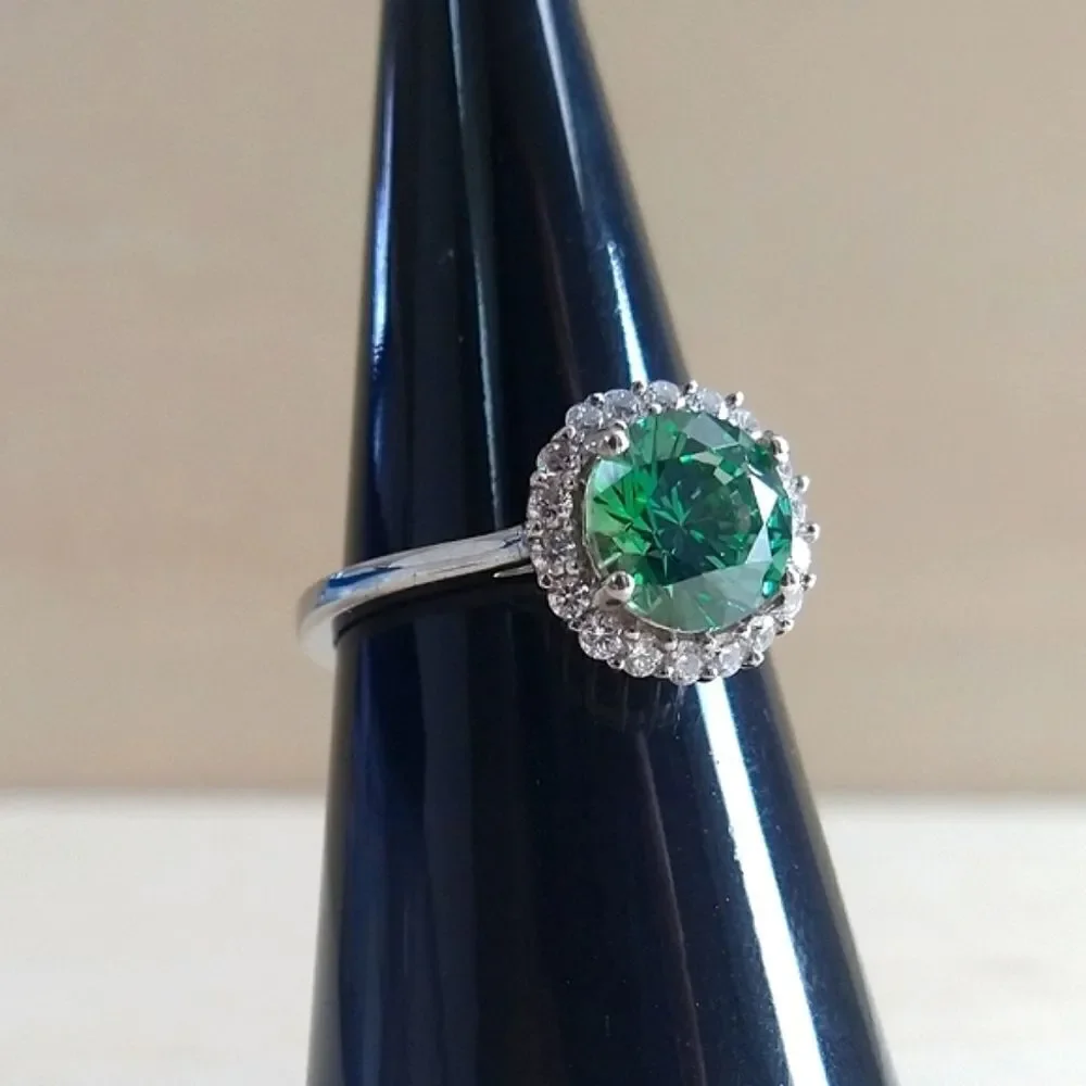 Zirconia Halo Ring